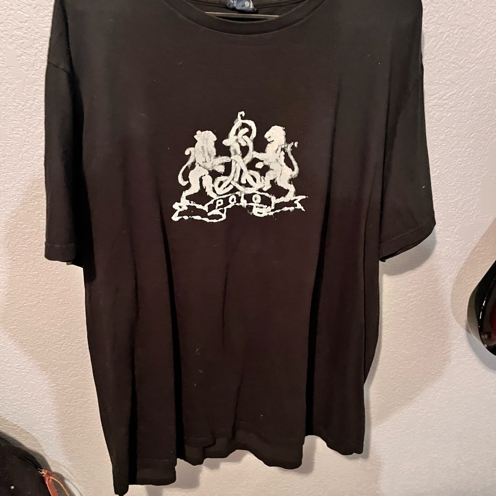 Polo by Ralph Lauren Black Tee with White Crest